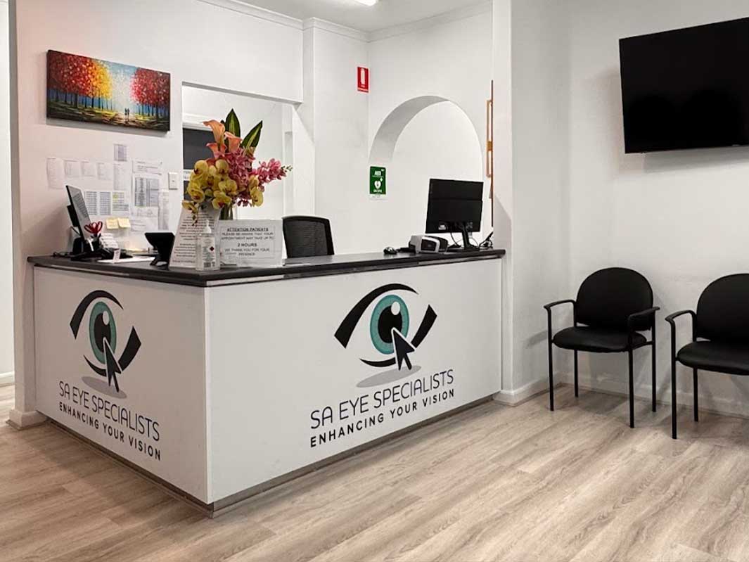 SA Eye Specialists interior view - the reception desk